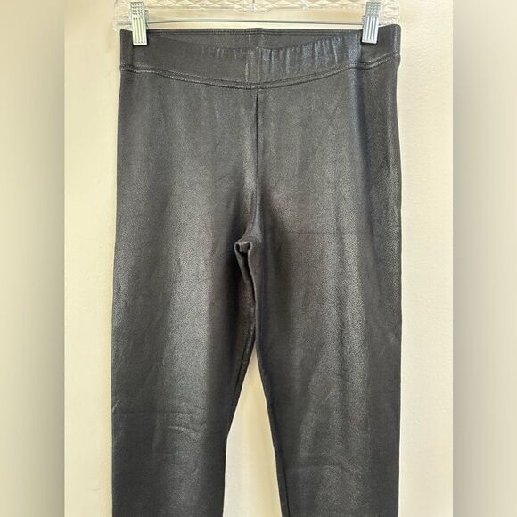 HALE BOB FAUX LEATHER TEXTURED HIGH RISE LEGGINGS BLACK M - Picture 2 of 6